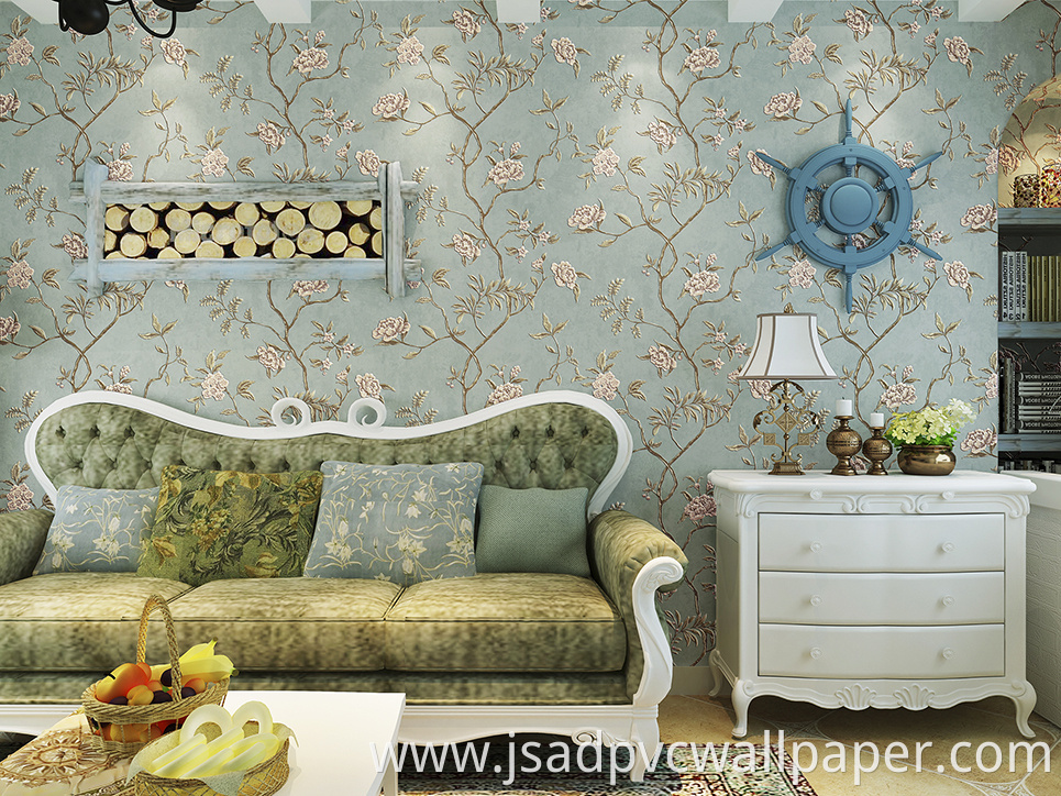 Mediterranean style non-woven wallpaper